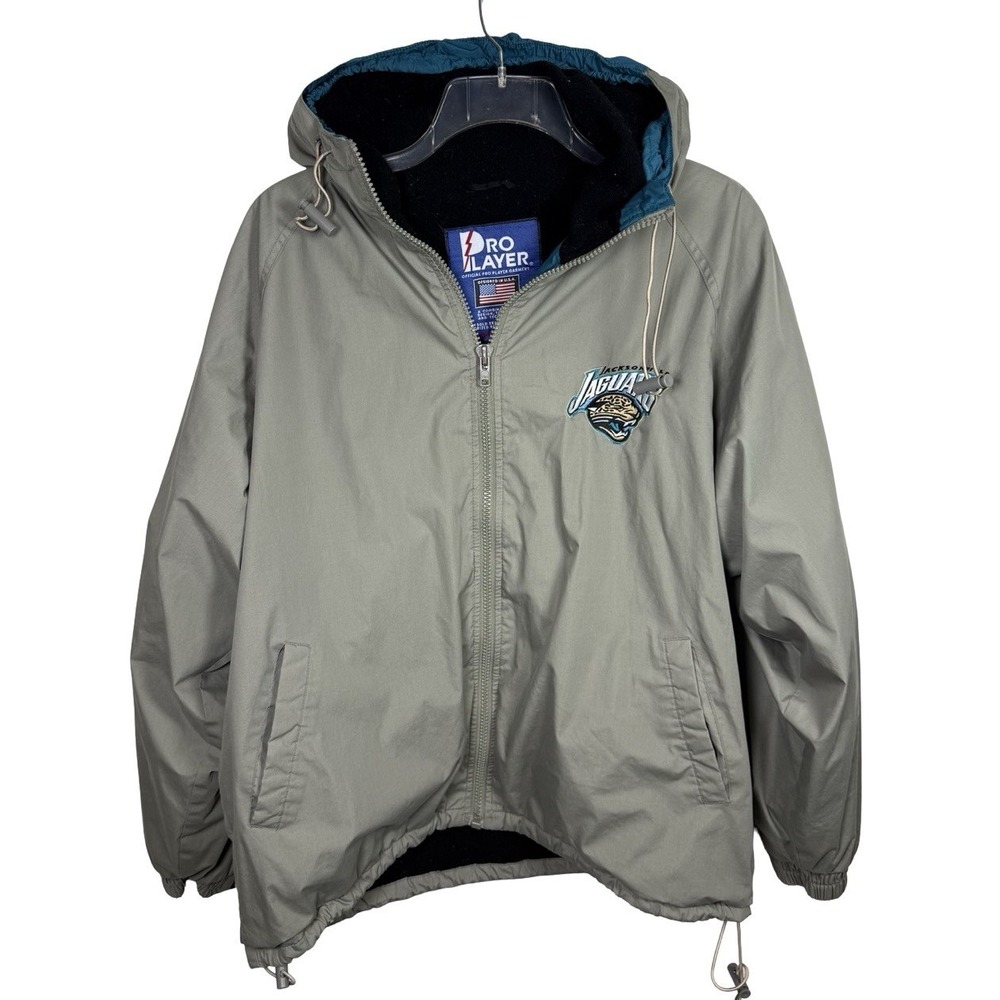 Vintage 90s 1990s Pro Player Jacksonville Jags Jaguars Colorblock Windbreaker L